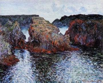  claude - Les rochers de BelleIle à PortGoulphar Claude Monet
